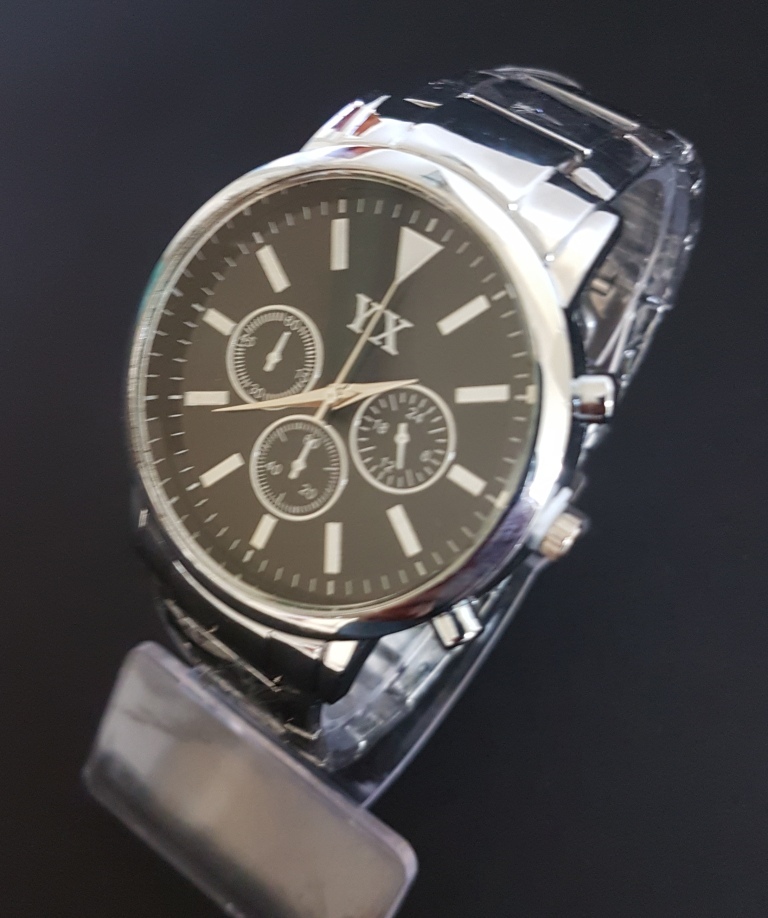 Set Regalo Per Uomo Orologio Quarzo Acciaio + Cravatta In Cofanetto Elegante lac 1