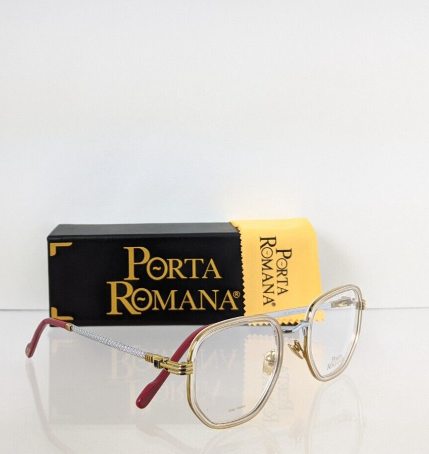 Pre-owned Porta Romana Authentic  Eyeglasses Mod 1262 Col 100 Gold Plated Vintage Frame In Clear