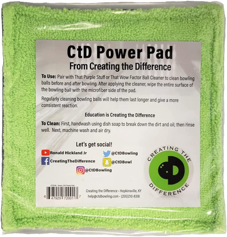 CTD Power Pad | Microfiber Bowling Ball Cleaning Towel | Bowling Ball Cleaner |