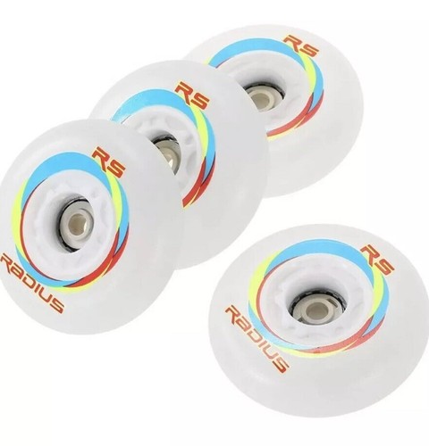 Set Of 4 — 76mm LED Inline Replacement Wheels Skate Rollerblade RS Radius