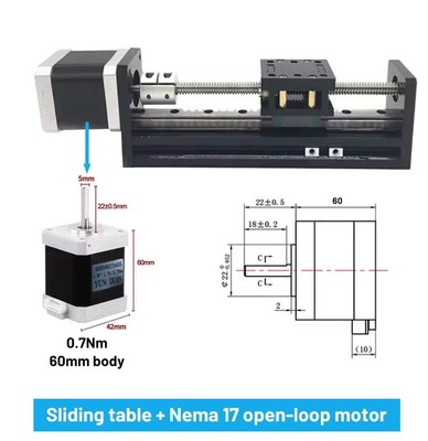 XYZ Axis CNC Router Kit Linear Stage Stroke Mini sliding table with NEMA17 motor