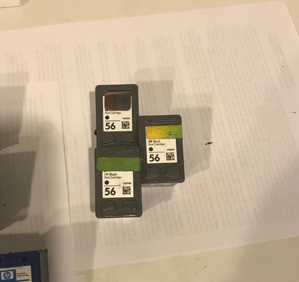 Lot 25 HP 56 HP 57 HP 58 Black & Color Genuine Empty Ink Cartridges