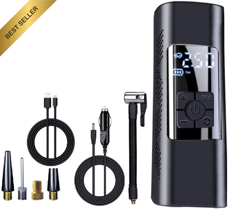 Electric Bike Pump Portable Air Compressor Tyre Inflator USB Recharge 6000Mah Ty