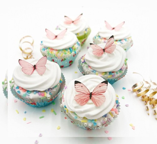 Sugar Robot Edible Butterflies for Cake Decorating - Small P