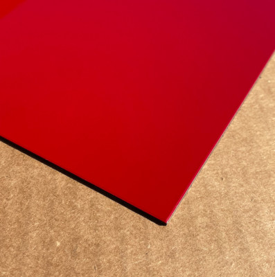 24'' x 24'' Aluminum Composite Sheet Red .080'' (2mm) Panel ACP, ACM