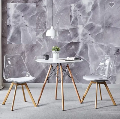 Clear Jamie Dining Chair Eiffel Inspired Solid Wood Padded Seat