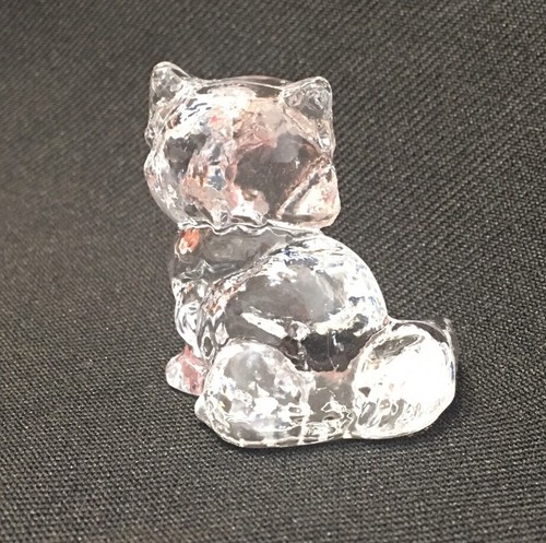 Vintage Mini 1982 Goebel Crystal Glass Cat Kitten Figure Figurine 1 1/2