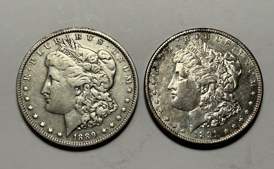 1889 O AND 1891 S MORGAN DOLLAR