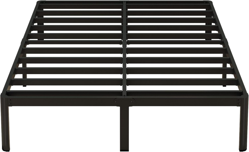 14 Inch Full Size Bed Frame with Rounded Corner Legs, 2000 LBS Heavy Duty Metal