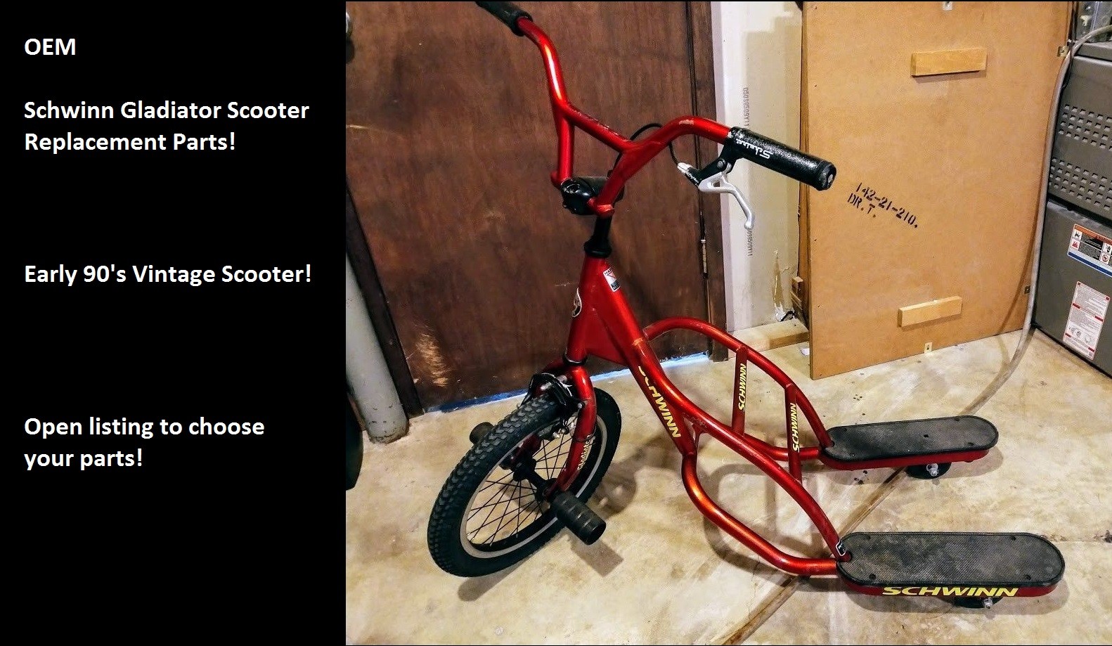 Schwinn Gladiator 3-Wheel Scooter Replacement Parts: Open to choose your part!