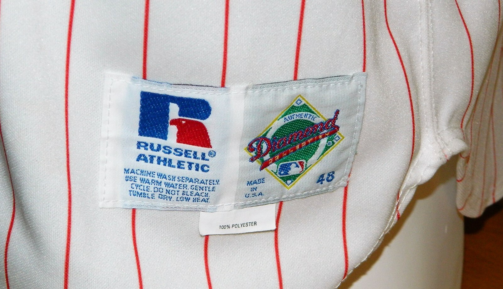 1995 Mark Whiten Game Worn Philadelphia Phillies Home Jersey #22 - Russell