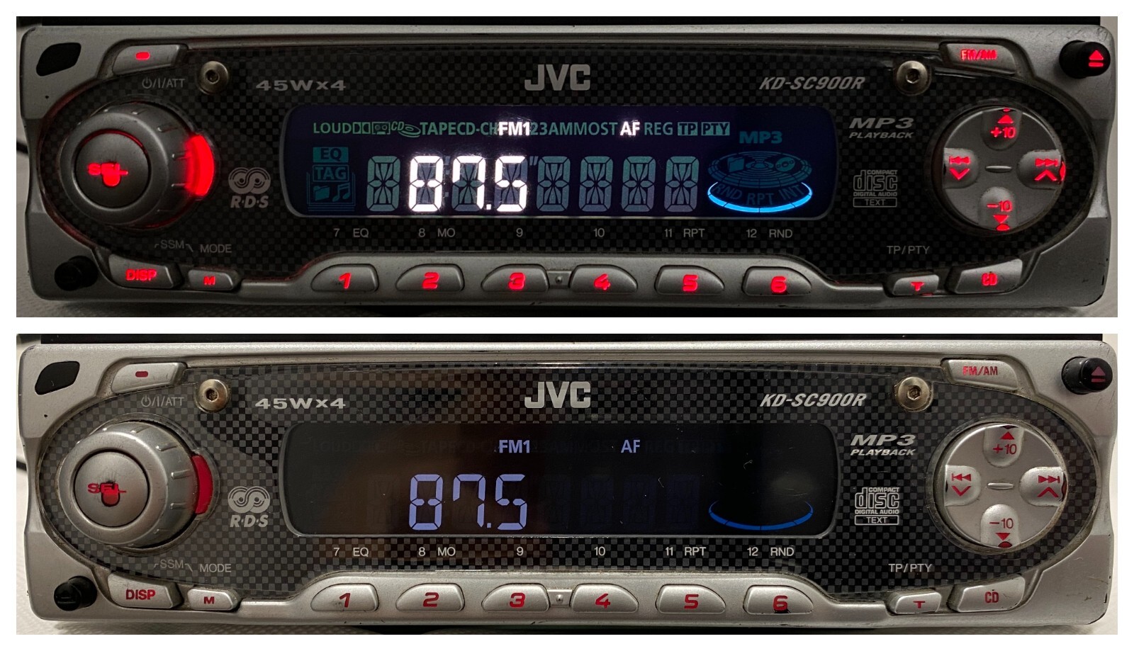 2000s JVC KD-SC900R 1 DIN Car CD MP3 AUX RDS Radio Player