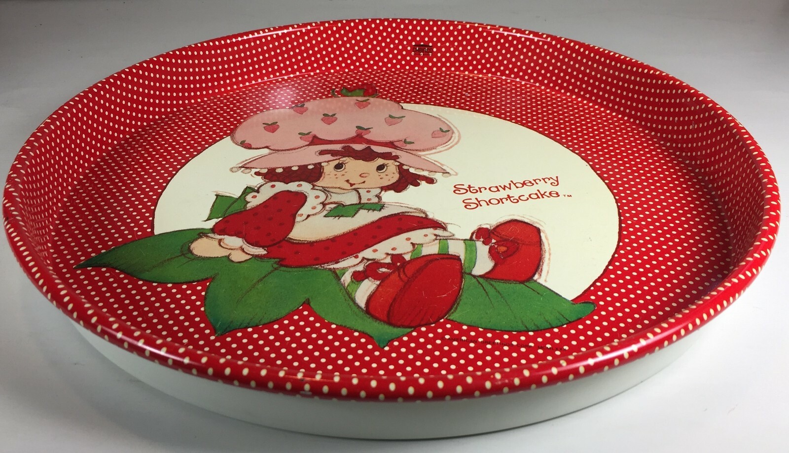 Vintage STRAWBERRY SHORTCAKE Metal Tray Cheinco 1980