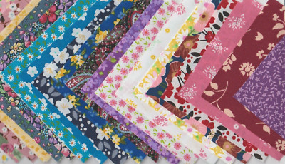 20 Assorted Floral pre cut Layer Cake 10'' squares 100% cotton fabric quilting