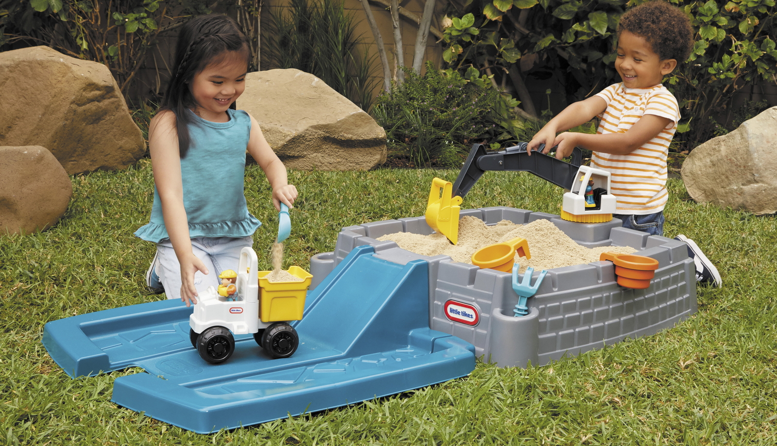 Play Sandbox Kids Lid Cover Little Tikes Digger Shovel Dump Truck