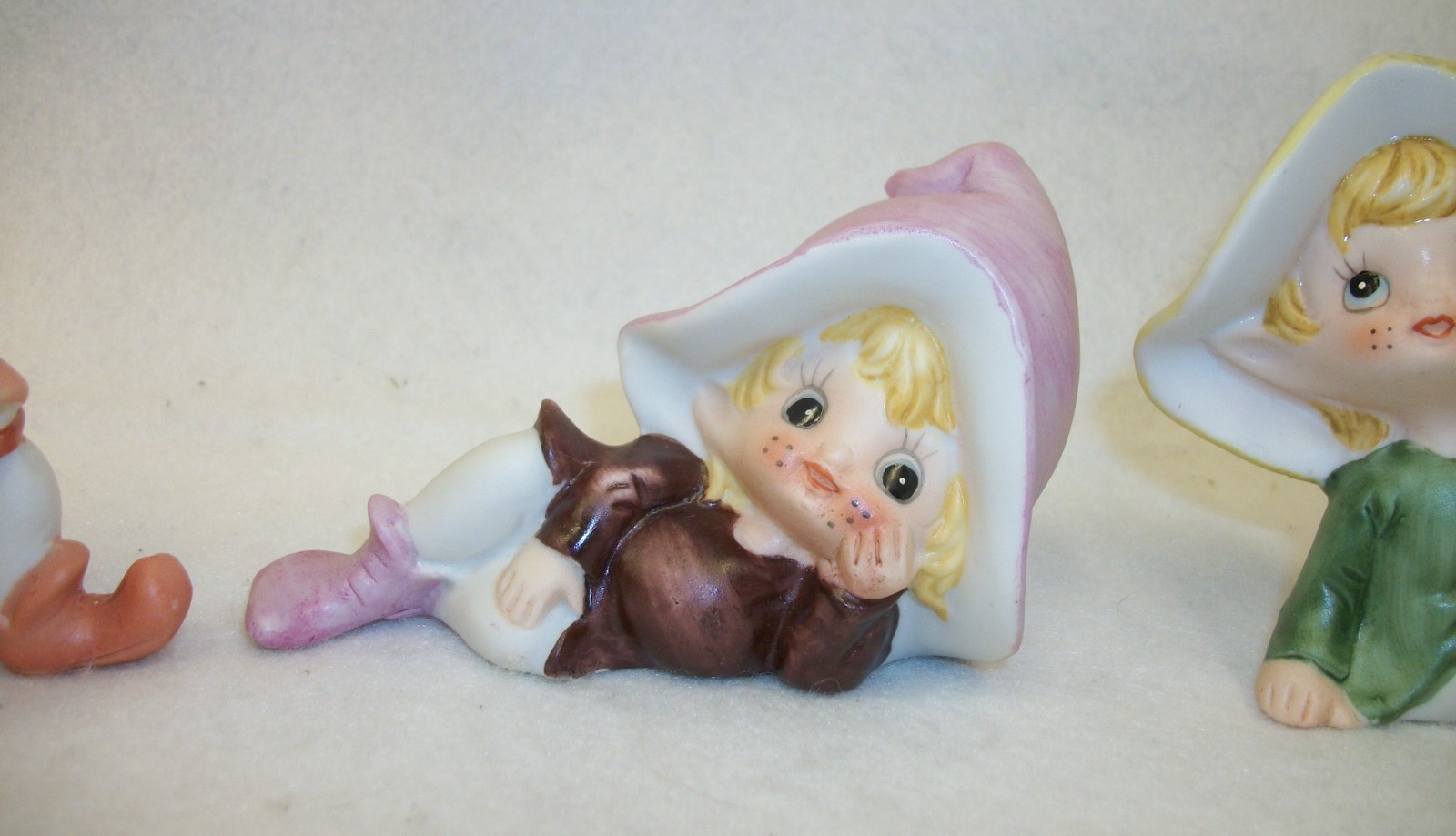 Vintage Homco Home Interiors - Set of 3 - Pixie Elves #5213W