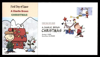 MayfairStamps US FDC 2015 California Romp A Charlie Brown Christmas First Day Co