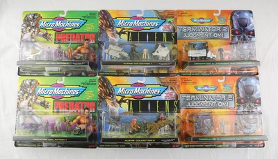 MICRO MACHINES LOT Aliens Predator Terminator 2 MOC Galoob 1996 ULTRA RARE