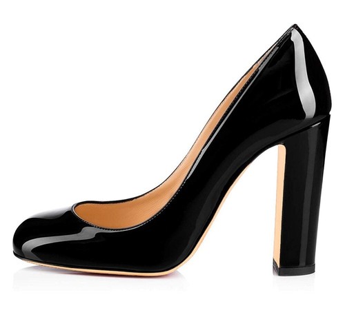 靴 CLANE HEP ROUND CUT PUMPS 37 Womens Shoes Round Toe Pumps Chunky Heels Ladies Party