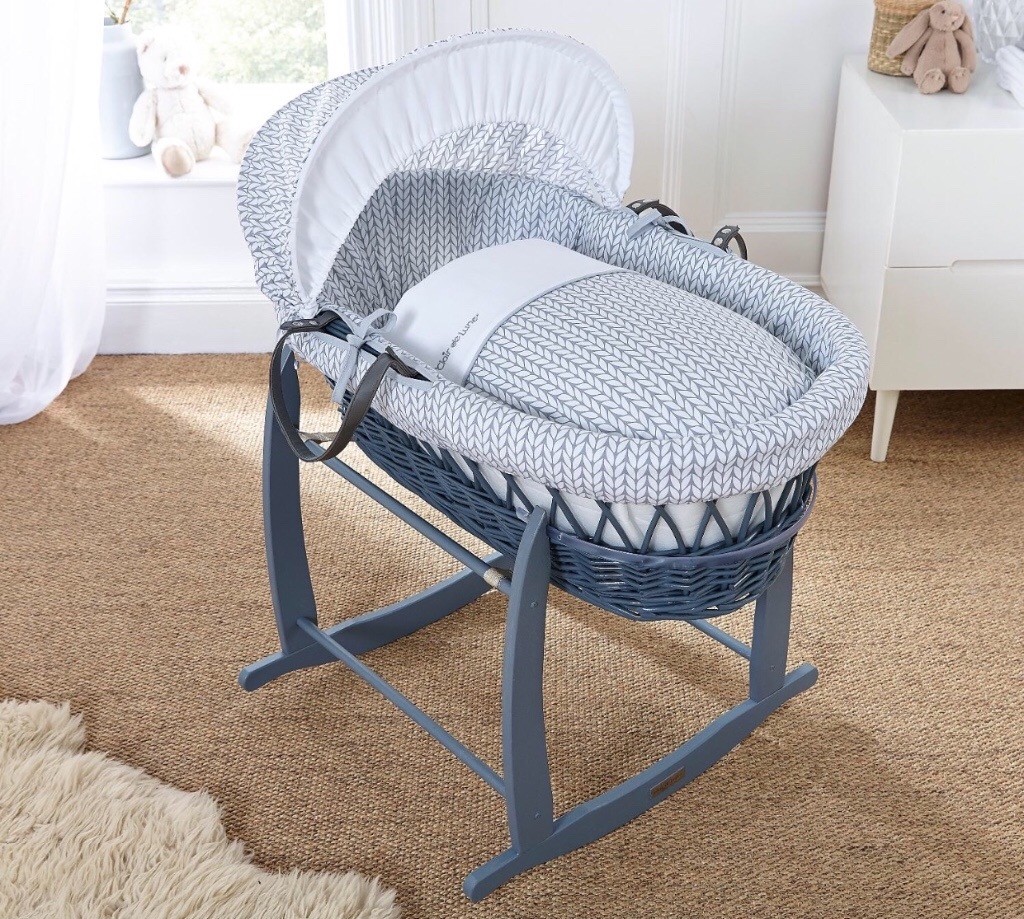Clair de lune - Grey Moses Basket & Stand | in Holywood, County Down