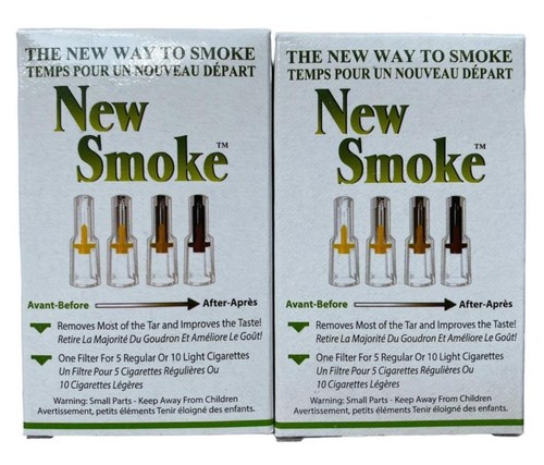 2 PKS NEW SMOKE Cigarette Filters = 60 Filters - Lowers Nicotine Nic Out & Tar