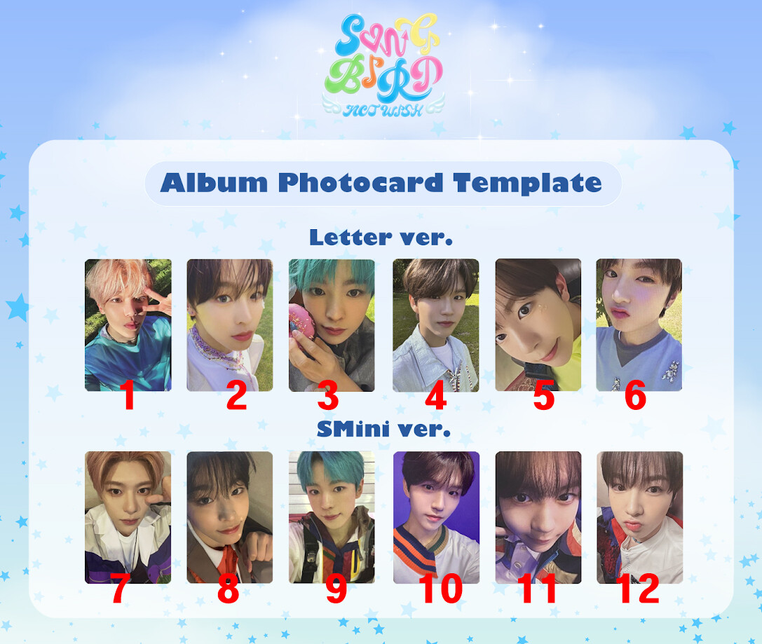 NCTWISH hansdup リク ver.B NCT WISH - Song Bird Album PHOTO BOOK VER. PHOTOCARD PHOTO
