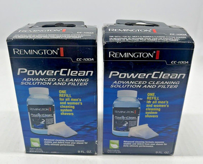 REMINGTON SMART SYSTEM RAZOR CLEANING SOLUTION & FILTER CC-100A - SEALED 2 PACK