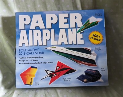 Accord 2016 Calendar Fold-A-Day Paper Airplane Calendar 300+ Planes Boxed Set