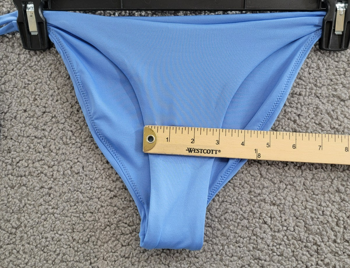 Peixoto Juliet Bikini Bottom Women's L Lazuli Blue Solid Side Tie Closures - Picture 9 of 18