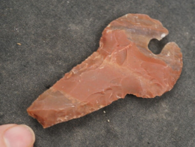 Unique Chipped 2.6'' Flint Spearhead Head Point Knife Blade Arrowhead BB625