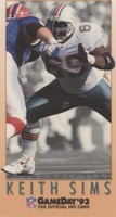1993 Fleer GameDay Keith Sims #182