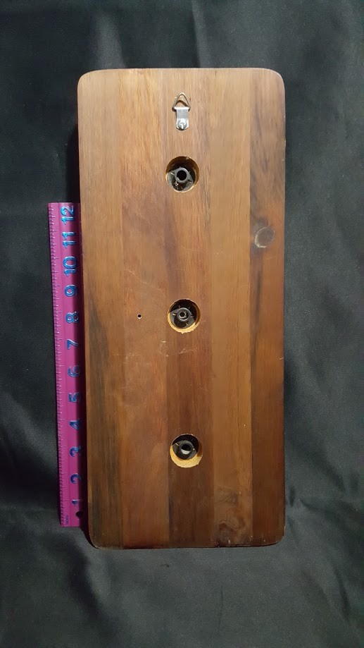 WEATHER INSTRUMENT BAROMETER THERMOMETER ON WOOD BASE    FREE Expedited SHIPPING
