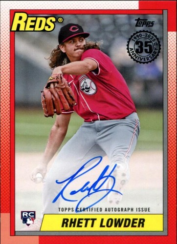 2025 Topps Heritage Blue Border #181 Rhett Lowder Rookie
