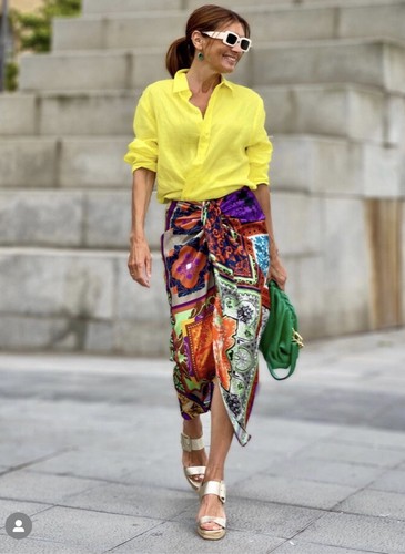 WOMEN SP INCISION SKIRT 完売品　しま Midi Slip Skirt With Slit For Women | Factory