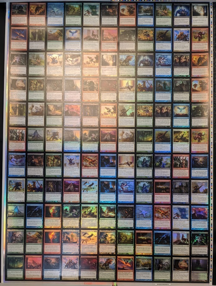 Magic MTG Uncut Sheet of FOIL Common Cards - MTG Journey
