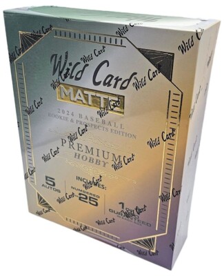 2024 Wild Card Matte Rookie & Prospects Baseball Hobby Box 5 Autographs Per Box!