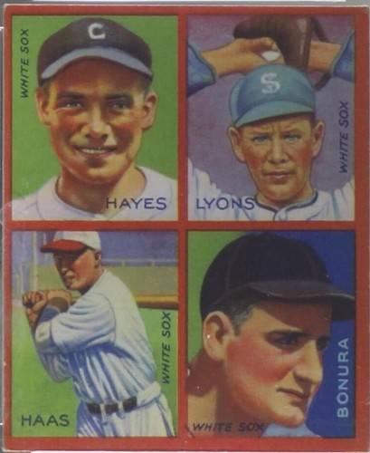 1935 Goudey 4-in-1 - Jackie Hayes Mule Haas Ted Lyons #8B