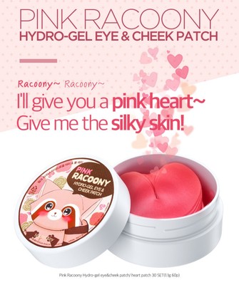 New [Secret Key]Pink Racoony Hydro-gel Eye & Cheek Patch 1.1g x 60ea Korea