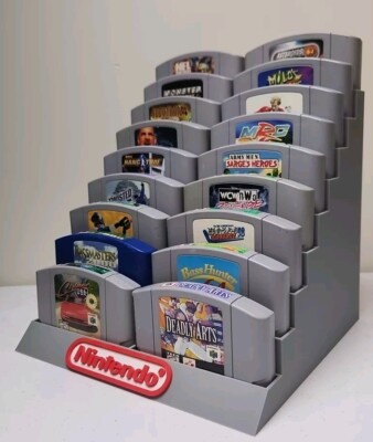 Nintendo 64, N64 18 Cartridge Display Stand, 3D Printed