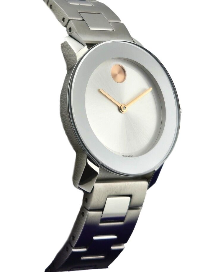 Pre-owned Movado Bold Silver Sunray Dial Stainless Steel Women's Watch - 3600433