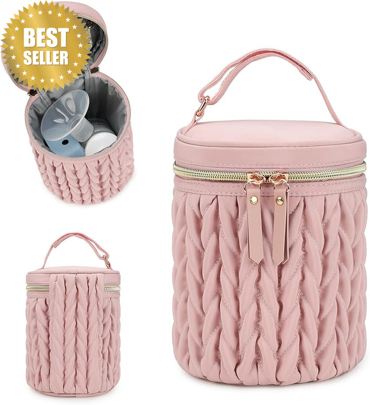 Breastmilk Cooler Bag, Insulated Portable Baby Bottle Cooler Tote for Nursing Mo