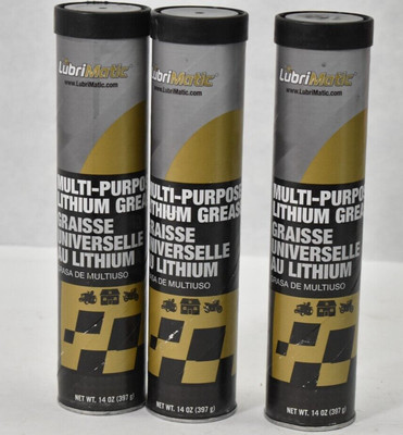 Lot of 3 LubriMatic Multi-Purpose Lithium Grease 14oz Cartridge Heavy Duty 11315
