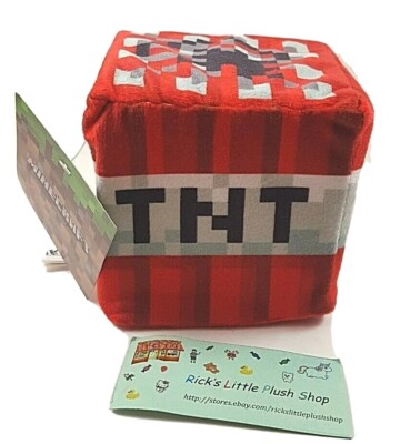 MINECRAFT 5'' Microsoft Game Stuffed Animal Plush Foam TNT Block Cube Mojang