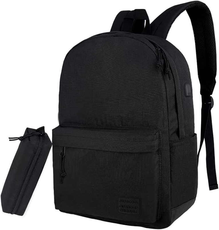 & Pencil Pouch, Backpack With Usb Charging Po