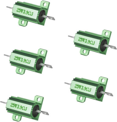 Dahszhi Wirewound Resistors 25Watt 3.9Ohm Aluminum Shell Resistors - 5Pcs