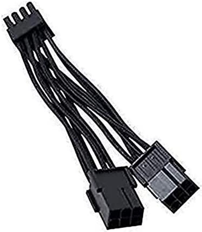 BLUEXIN Dual 6-Pin Female to 8-Pin Male GPU Power Adapter Cable 0.65Ft/20Cm