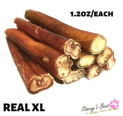 6'' inch EXTRA THICK BULLY STICKS natural dog chews treats USDA & FDA approved