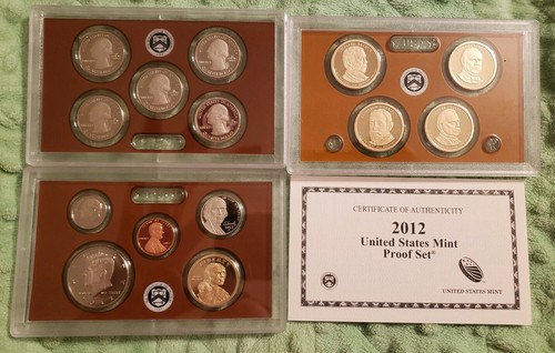 2012 United States Mint Proof Set 14 Coins Complete with Box & COA #169