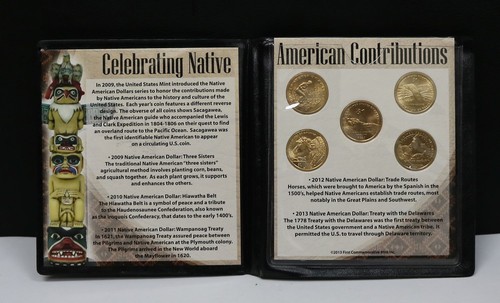 2009-2013 Native American Contributions First Commemorative Mint 5 Coin Set