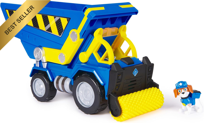 Rubble and Crew, Bark Yard Deluxe Dump Truck Construction Vehicle with Lights, S